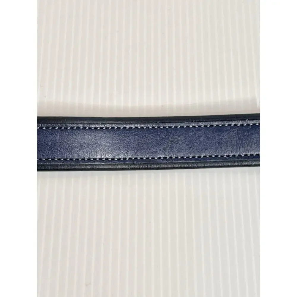 Nautica Kids Belt 6-8 Years Blue Genuine Leather Silver Buckle 24/60 Boys Preppy